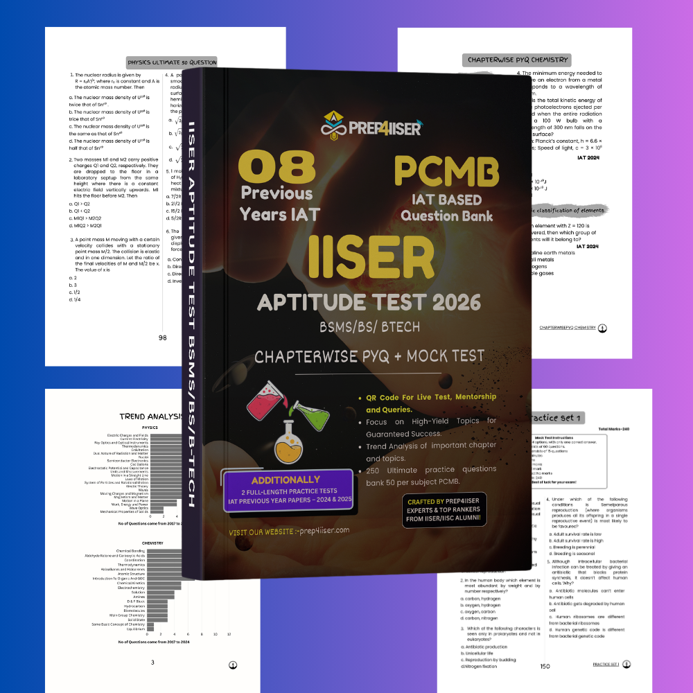 Prep4IISER Biology PYQ Book Sample Questions